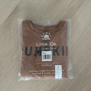 Little Co. Brown Graphic Pumkpin sweatshirt